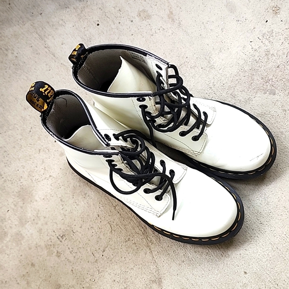 White  1460 8-eye boot by Dr. Martens boot Size 7
